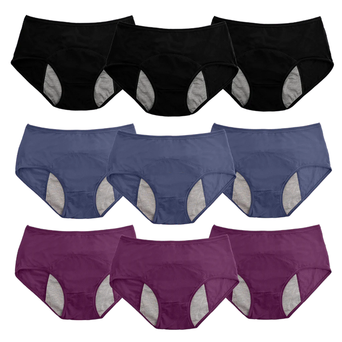 9Pcs DryGuard LeakProof Undies