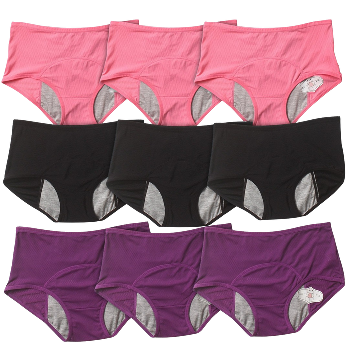 9Pcs DryGuard LeakProof Undies